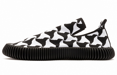 Bottega Veneta Ripple Knit Sneaker Black White