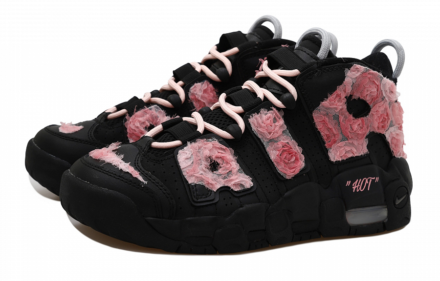 Nike Air More Uptempo High Top Vintage Basketball Shoes Women's Black Pink купить в интернет-магазине Yoocart с быстрой доставкой по России.