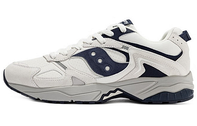 Saucony GSD 90S Cushioning, Slip Resistant, Abrasion Resistant Support Low Top Casual Shoes Unisex White Blue