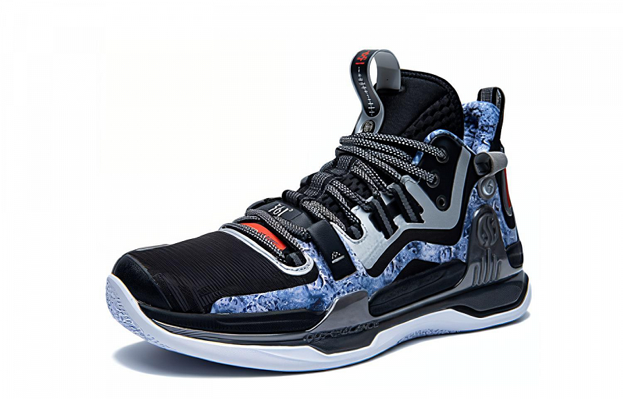 361° AG1 Pro Xingji Camouflage Low Top Performance Basketball Shoes Men's Black Gray