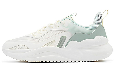361° Anti-Slip Wear-Resistant Low-Top Sports Casual Shoes Women's White Green