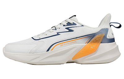 361° Cushioning Breathable Abrasion Resistant Slip Resistant Low Top Running Shoes Men's White Blue