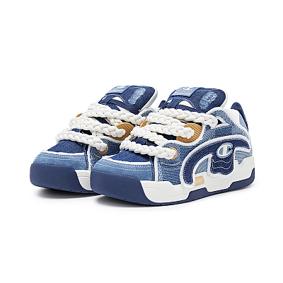 Champion Low Top Skateboard Shoes Men's Macedonian Blue/Ephedra