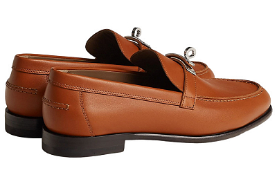 HERMES Destin Loafers Women's Brown