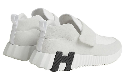 HERMES H Low-Top Casual Shoes Women's White Gray