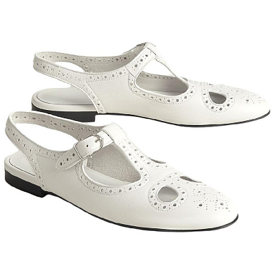 HERMES Kim Casual Single Shoes Women's White