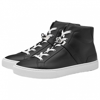HERMES Daydream High Top Stylish Skateboarding Shoes Men's Black