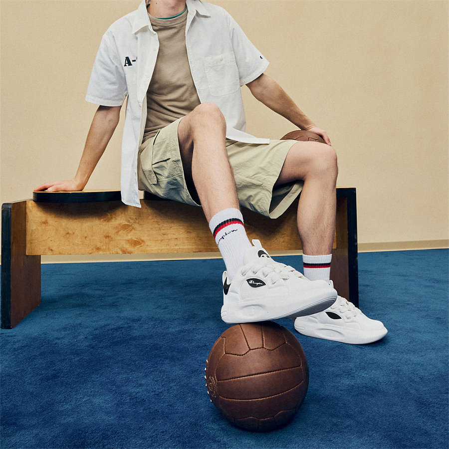 Champion Abrasion Resistant Height Increasing Skateboard Shoes Unisex Black White купить в интернет-магазине Yoocart с быстрой доставкой по России.