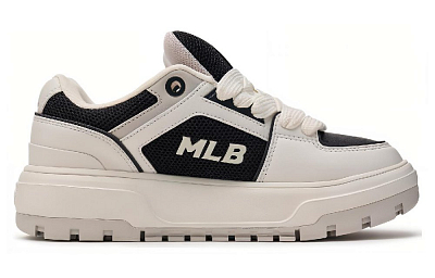 MLB Chunky Liner Cushioned Slip-Resistant Low-Top Casual Shoes Unisex White Black
