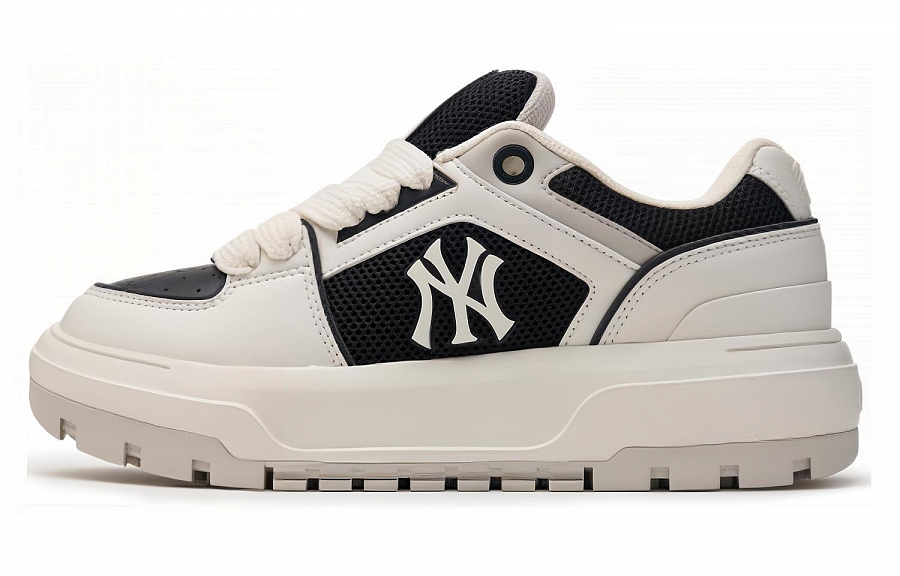 MLB Chunky Liner Cushioned Slip-Resistant Low-Top Casual Shoes Unisex White Black