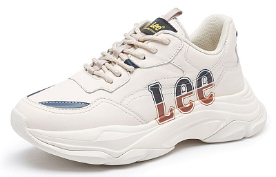 Lee Breathable Height Increasing Low-Top Chunky Sneakers Women's White