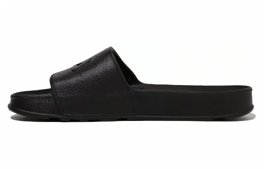 FILA Slick Slide Rubber Sole Slide Slippers Unisex Black Korean Style купить в интернет-магазине Yoocart с быстрой доставкой по России.