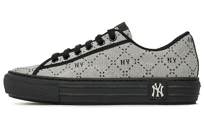 MLB Playball Wear-Resistant Low-Top Canvas Shoes Women's Gray Black