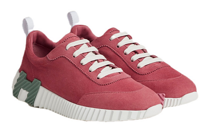 HERMES Bouncing Slip Resistant Low Top Casual Shoes Women's Red