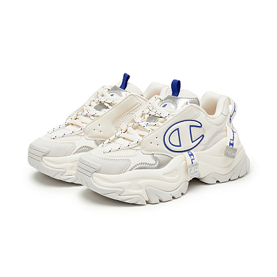 Champion Low-Top Chunky Sneakers Unisex Cream White/Champion Blue