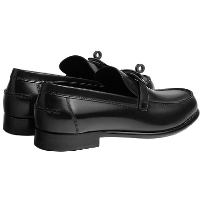HERMES Destin Loafers Women's Black