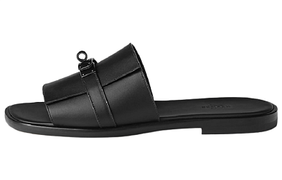 HERMES Kelly Stylish Sandal Men's Black