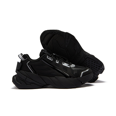 FILA FUSION TI 22 Low Top Casual Shoes Men's Black Silver