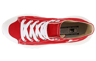 MLB Chunky High Anti Slip Wear Resistant High Top Canvas Shoes Unisex Red