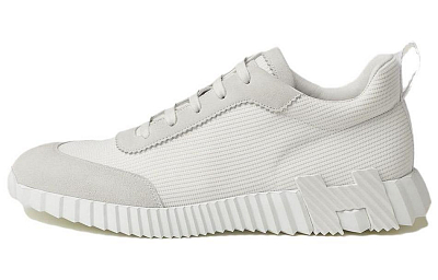 HERMES Bouncing Low-Top Casual Shoes Men's White