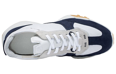 Ecco Slip Resistant And Abrasion Resistant Coverage Low Top Sports Casual Shoes Men's Blue White