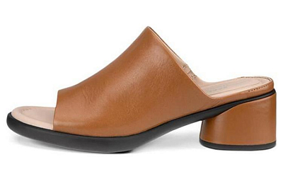 Ecco Slide Slippers 5.5cm Women's Brown