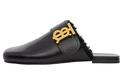 Burberry Slip Resistant Closed Toe Slippers Women's Black