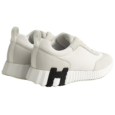 HERMES Bouncing Low-Top Casual Shoes Women's White