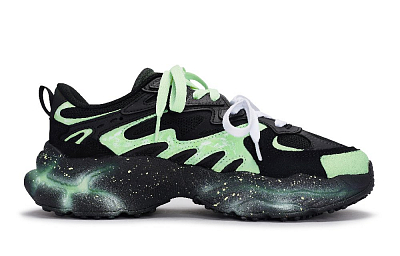 FILA Fern2 Chunky Sneakers Women's Low Top Black/White/Green