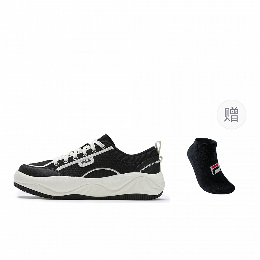 FILA COOKIES Abrasion Resistant, Breathable, Lightweight Coverage Low Top Canvas Shoes Men's Black White купить в интернет-магазине Yoocart с быстрой доставкой по России.