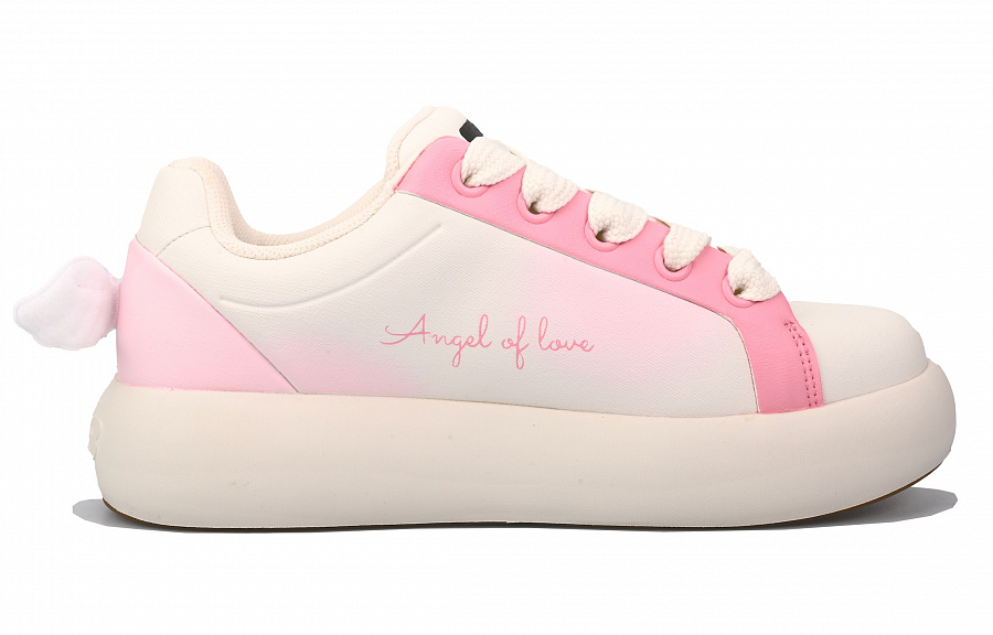 MLB Chunky Classic Low Top Casual Shoes Unisex Pink White