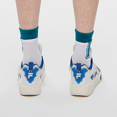 FILA FUSION Classic Basketball Shoes 'White Blue'