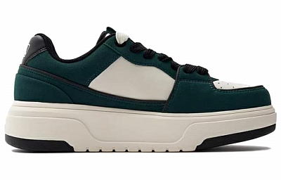 MLB Chunky Liner Anti-Slip And Wear-Resistant Breathable Low-Top Skateboard Shoes Unisex Dark Green