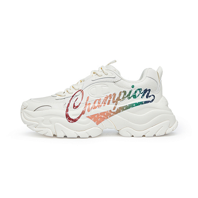 Champion Thousand Layer Shoes Low Top Chunky Sneakers Women's Milk White/Sunset Orange