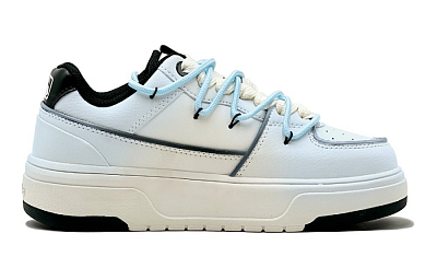 MLB Chunky Liner Vintage Floral, Refreshing Casual Slip Resistant Low Top Skateboard Shoes Unisex Blue White
