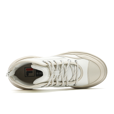 FILA BREAD Wear-Resistant Mid-Top Chunky Sneakers Women's Foam White