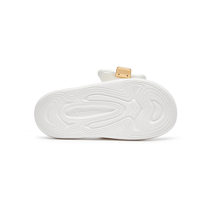 Champion Campus EVA Leather Patchwork Quiet Slide Slippers Women's White