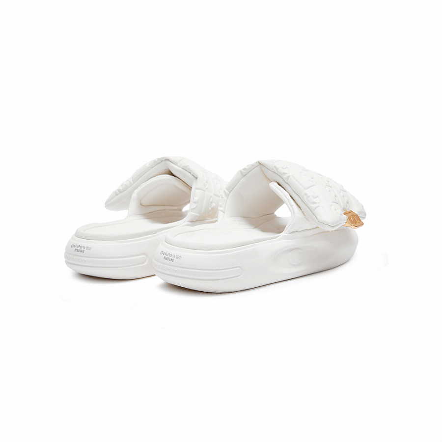 Champion Campus EVA Leather Patchwork Quiet Slide Slippers Women's White купить в интернет-магазине Yoocart с быстрой доставкой по России.