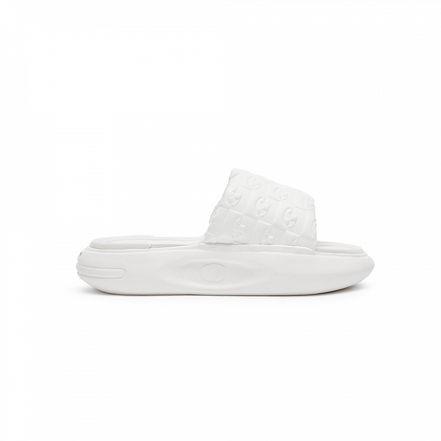 Champion Campus EVA Leather Patchwork Quiet Slide Slippers Women's White купить в интернет-магазине Yoocart с быстрой доставкой по России.