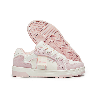 Champion Low-Top Skateboard Shoes Unisex Micro Rose Red/Milk White