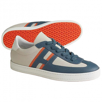HERMES Boomerang Low Top Skateboard Shoes Men's Blue White