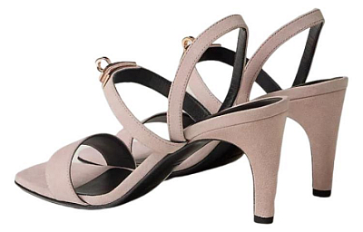 HERMES Glamour One Strap Sandals 7.5cm Women's Pink