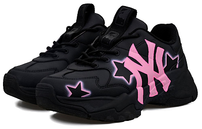 MLB Big Ball Chunky Height Increasing Low Top Chunky Sneakers Unisex Dark Pink