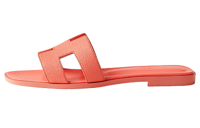 HERMES Oran Sandal Orange Joey Epsom Calfskin
