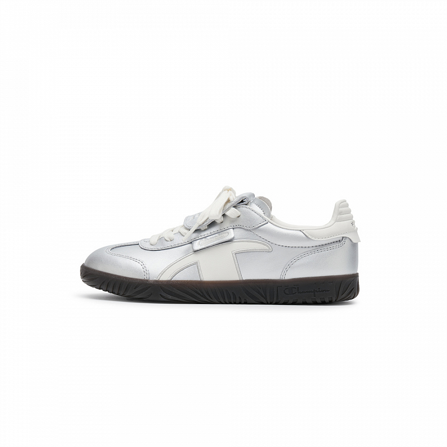 Champion Champ T Trainer T Head Army Trainers Low Top Skateboard Shoes Women's Silver