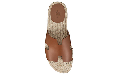 HERMES Antigua Espadrille Natural Safari Calfskin Leather