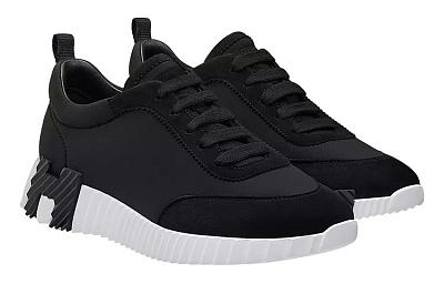 HERMES Bouncing Low Top Sports Casual Shoes Women's Black
