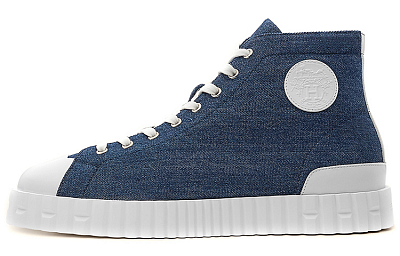HERMES Climb Skateboard Shoes Men High-Top Dark Blue