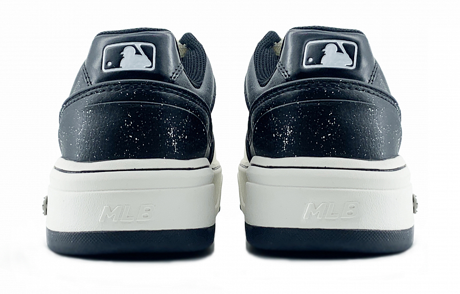 MLB Chunky Liner Abrasion Resistant Height Increasing Low Top Skateboard Shoes Unisex Gray Black