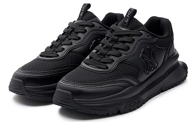 MLB Chunky Runner Abrasion Resistant Breathable Low Top Casual Running Shoes Unisex Black